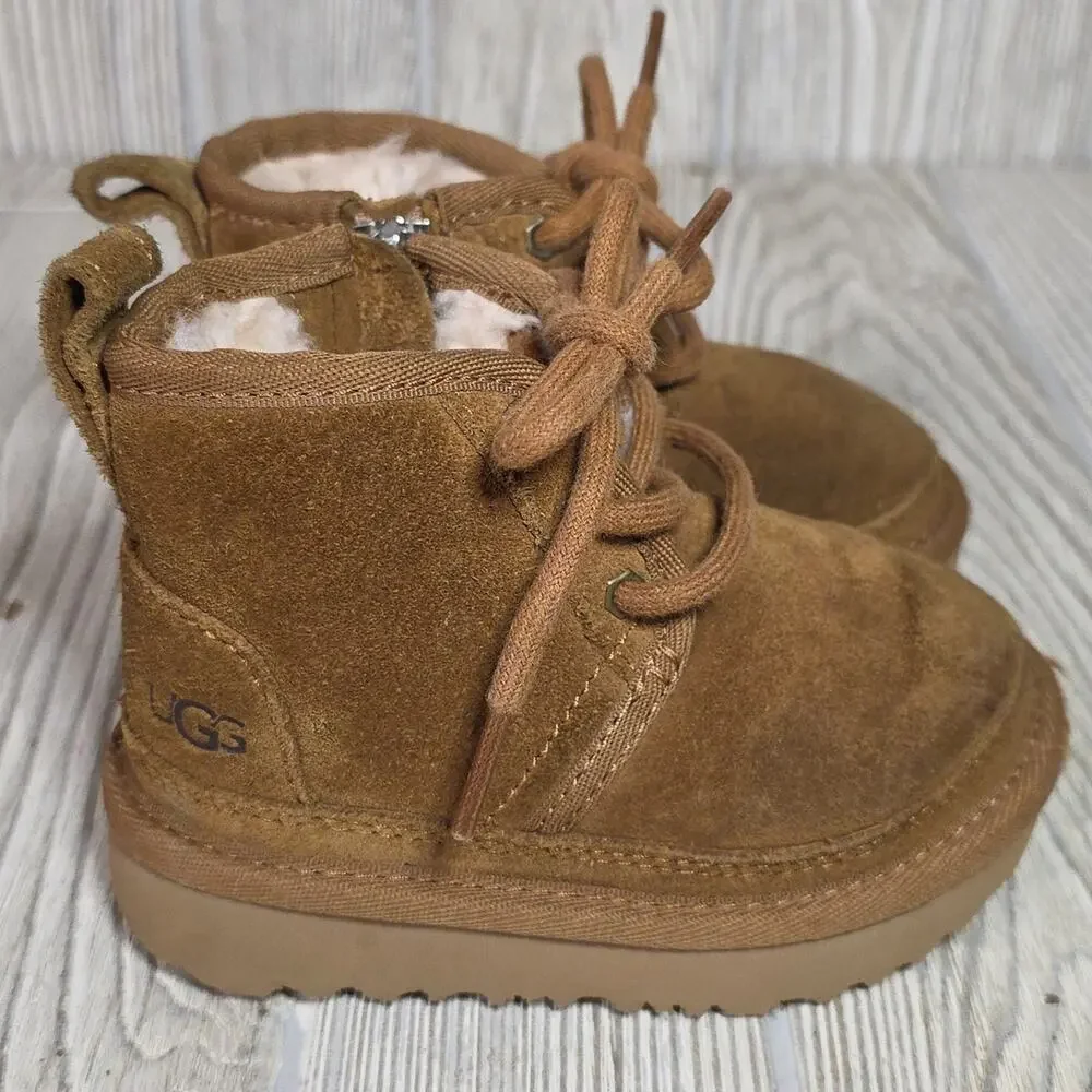 UGG Kids  Neumel II Chukka Chestnut Brown Boots Toddler Size 6